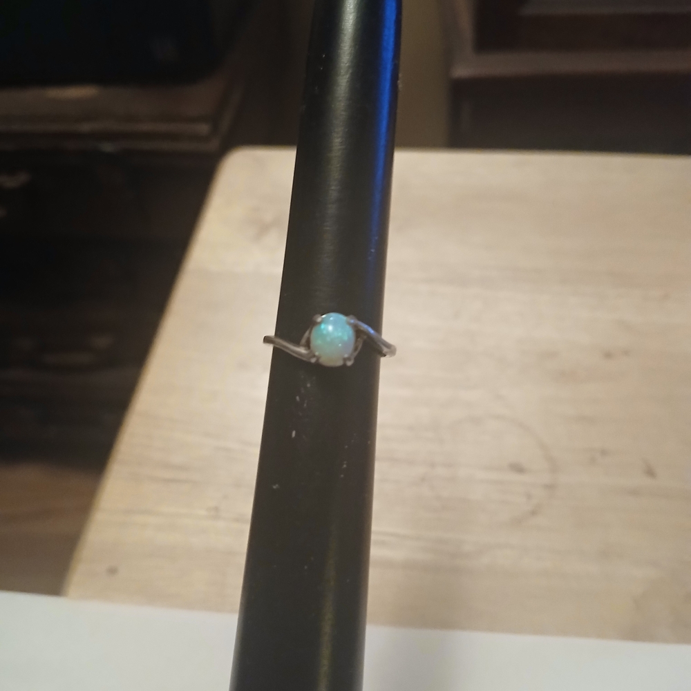 Sterling Silver Ring with Opal Stone
